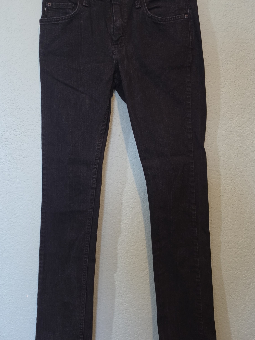 Vans V76 Men's Black Denim Slim Straight Jeans Size 30 x 32 Skate Casual Pants
